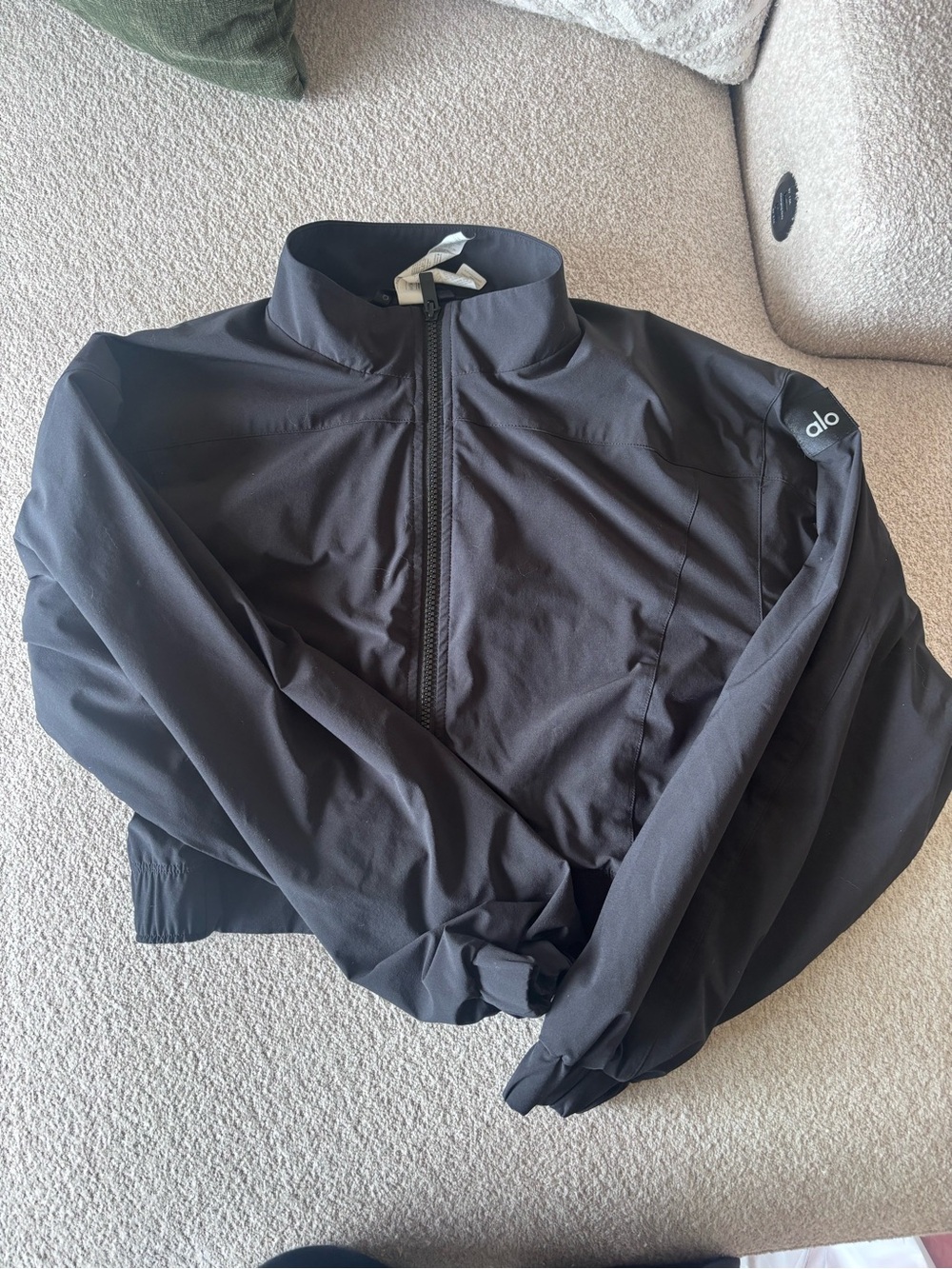 ALO Yoga Women Black Full-Zip Jacket